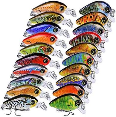 Mini Crankbait & Swimbait Lures Kit (10-20 pc) for Bass, Trout, Pike
