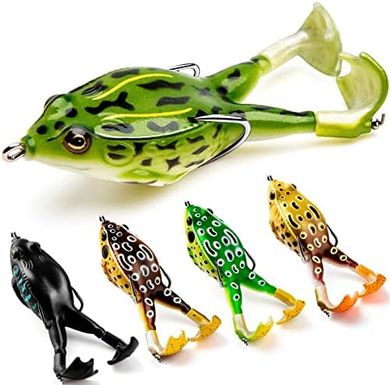 Realistic Frog Fishing Lure Kit: Weedless Hooks for All Waters
