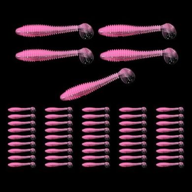 Pink Soft Swimbaits (2", 50-pack): Bass, Trout, Crappie lures
