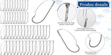 Weedless Wacky Rig Hooks: Multi-Size Stainless Steel Fishing Hooks (50 pc)
