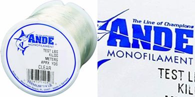 Ande Premium 300lb Test Clear Monofilament Line (33yd, 0.25lb spool)