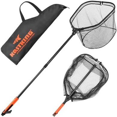 KastKing Brutus Folding Landing Net: Extendable, lightweight, strong, with boat hook.
