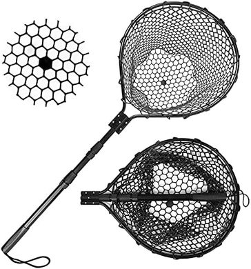 Large Folding Fishing Net: Collapsible Aluminum Handle, 67" Reach