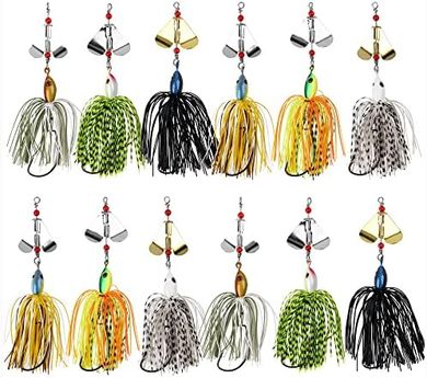 Bass Fishing Lure Kit: Buzzbaits, Spinners, Swimbaits
