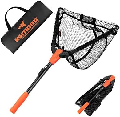 KastKing Pontus Foldable Fishing Net: Lightweight, Safe Release, with Scale

