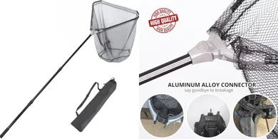 83" Retractible Fishing Net with Deep 26" Head & Bag
