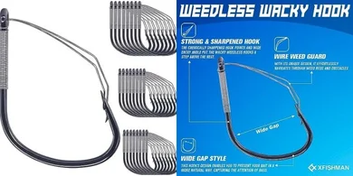 Weedless Wacky Rig Hooks for Bass Fishing
