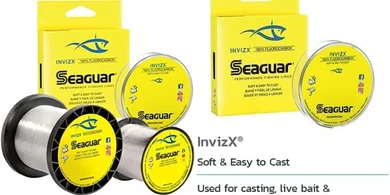 Seaguar InvizX Fluorocarbon Fishing Line: Multi-Species, Multiple Sizes
