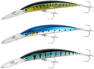 Dr. Fish 7" Deep Diving Jerkbaits (3-pack) for Saltwater & Freshwater