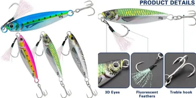 Metal & Hardbait Fishing Jigs: Long-Casting Bass & Walleye Lures