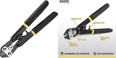 Booms CP3 Fishing Crimping Pliers: 8.5" Crimper for 2.2mm Leaders