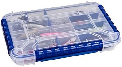 Flambeau Waterproof Tackle Box: 11 dividers, 16 compartments, Zerust protection.
