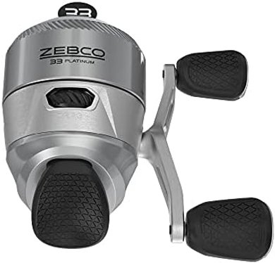 Zebco 33 Platinum Spincast Reel: 30-size, 4.7:1 gear ratio, pre-spooled with 10lb line.
