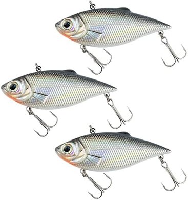 Dr. Fish Lipless Crankbait Bass Lure: Chrome, 3D Eyes, Rattle
