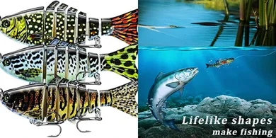 Lifelike Multi-Jointed Swimbait Fishing Lures for Bass & Trout