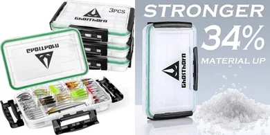 Ghosthorn Waterproof Tackle Box: 3600/3700 Tray Organizer (1-4 Pack)