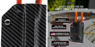 Knipex Cobra 6" Plier Kydex Sheath (Carbon Fiber Black)