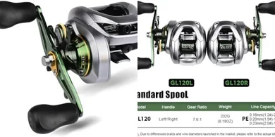 High-Speed Low-Profile Baitcasting Reel with Carbon Fiber Drag
