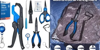 HOOK-EZE 7-Piece Fishing Kit with Pliers, Gripper, & Accessories
