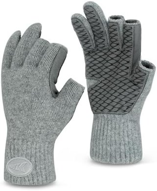 KastKing Bully Wooly Fingerless Fishing Gloves: Warm Winter Gloves