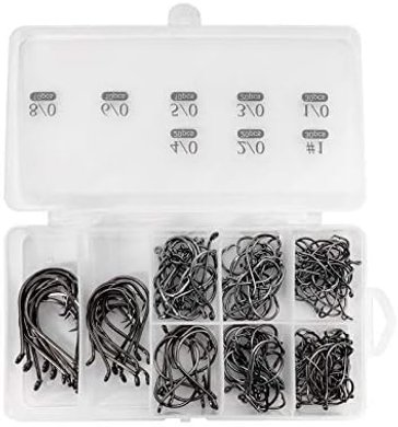 150 Premium Circle Fishing Hooks (Sizes 1-8/0)