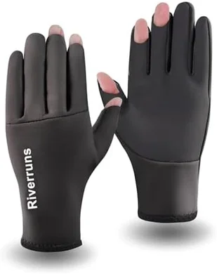 Riverruns Neoprene 3-Finger Winter Fishing Gloves for Men