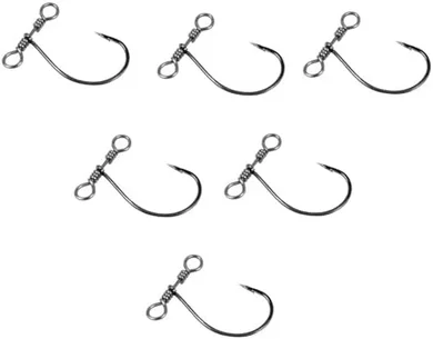 Drop Shot Fishing Hooks (20-pack, Sizes #1, #4, #6)