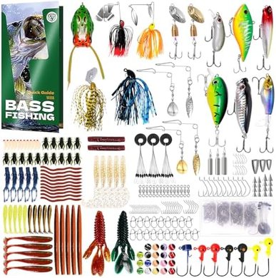 Ultimate 322-Piece Fishing Lure & Tackle Kit for Bass & Trout
