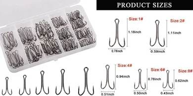 Classic Double Hooks: High Carbon Steel, Saltwater & Freshwater