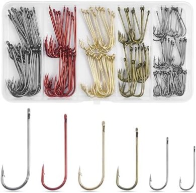 150-Piece Crappie & Panfish Fishing Hook Kit: Aberdeen, Offset, & Live Bait Hooks
