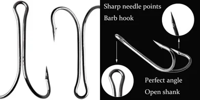 35 Pack Strong Double Fly Fishing Hooks (Saltwater/Freshwater)