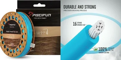 Piscifun Sword Fly Line: WF1-WF10, 90-100ft, Floating, Welded Loop