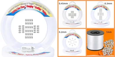 Aboda Clear Fishing Wire, 0.3mm-1mm Fishing Line for Crafts Beading Clear String for Hanging Decorations Balloons Garlands Pictures Strong Nylon String Invisible Hanging Wire 17lb -100 lb