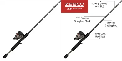 Zebco 33 Approach: Camo Spincast Reel & Rod Combo
