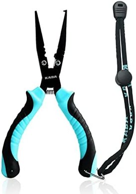Kaba 7" Multi-Tool Fishing Pliers: Line Cutter, Split Ring, Hook Remover