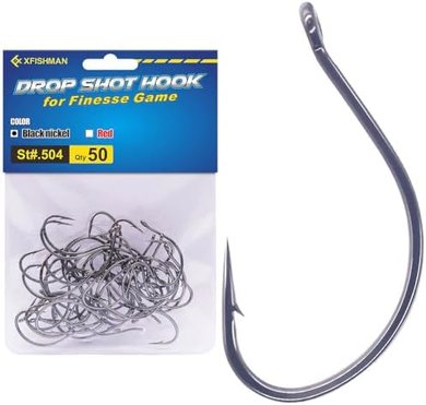 XFishman Bass Dropshot Hooks (50-pack)