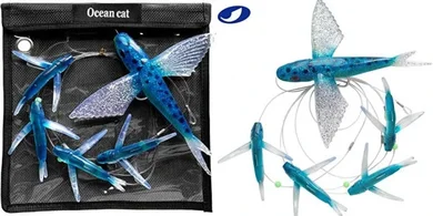 Blue Fly Fish Saltwater Lures: Tuna, Mahi, Wahoo
