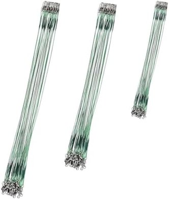 Rerii Fishing Leaders: Nylon-coated steel, swivels & snaps, assorted sizes (60-pack)