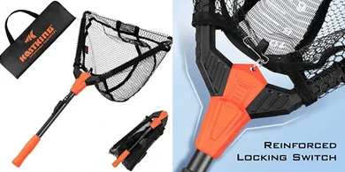 KastKing Pontus Foldable Fishing Net: Lightweight, Safe Release, Aluminum Handle