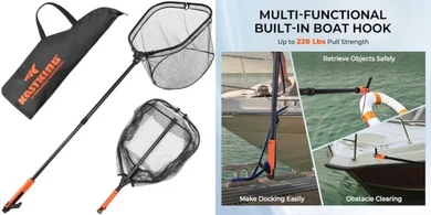 KastKing Brutus Folding Landing Net: Extendable, Lightweight, Multi-Functional
