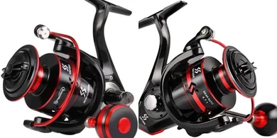 Sougayilang Lightweight Spinning Reels: Red, Blue, & Gold
