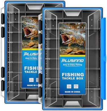 PLUSINNO Waterproof Tackle Box: Organizer with Removable Dividers
