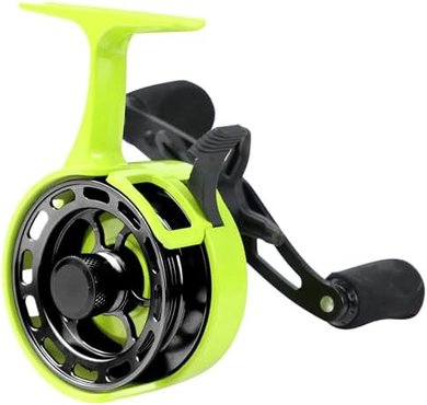 Smooth Ice Fishing Reel: 3.2:1 Gear Ratio, CNC Aluminum, Left/Right Retrieve