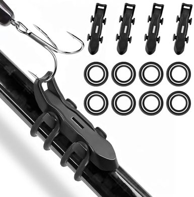 Magnetic Fishing Hook Keeper with Rubber Rings (4-pack)
