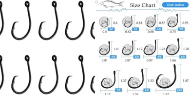 Eagle Claw High-Carbon Steel Circle Hooks: 10-pack for Tuna, Catfish, Bass.
