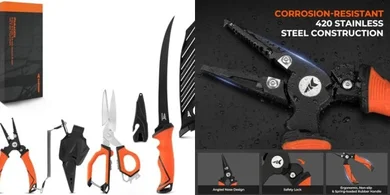 KastKing Paradox Fishing Kit: Shears, Pliers, & Fillet Knife