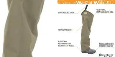 Frogg Toggs Brush Hogg Heavy-Duty Hip Waders with Cleated Soles
