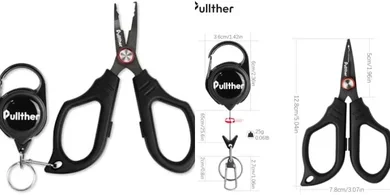 Stainless Steel Fishing Pliers with Teflon Coating & Retractor
