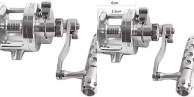 CNC Machined 2-Speed Lever Drag Saltwater Jigging Reel (44lb, Right-Handed)
